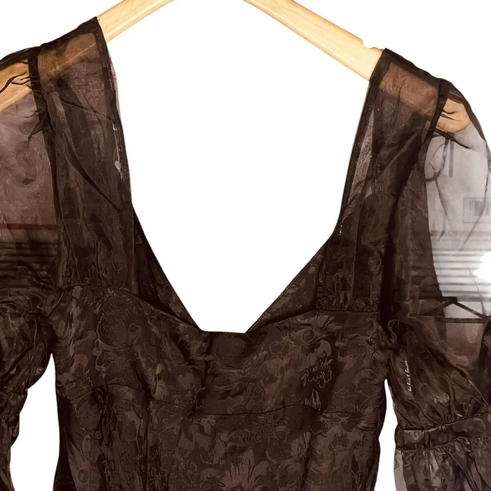 For Love & Lemons Gabrielle Puff Sleeve Mini Dress - Picture 13 of 15